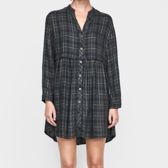 Zara Checkered Metallic Thread Dress - Picture 1 of 6